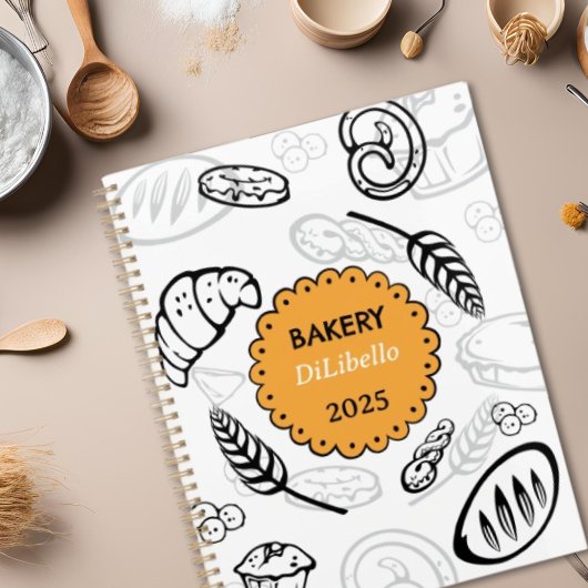 Speelse Doodle Brood Illustraties Bakkerij Planner