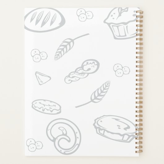 Speelse Doodle Brood Illustraties Bakkerij Planner (Achterkant)