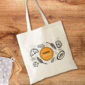 Speelse Doodle Brood Illustraties Bakkerij Tote Bag