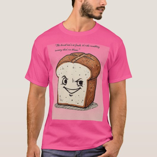 Speelse Doodle Brood - "Niet mijn schuld!" spotpre T-shirt (Voorkant)