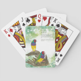 Speelse dramatische aquarel Gouldian Finch Pokerkaarten