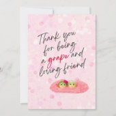 Speelse Druif schattige woordspeling Vriendschap V Feestdagenkaart (Voorkant)