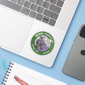 Speelse Druiven Wandelaar Trail Vriendschap Sticker (Laptop met iPhone)