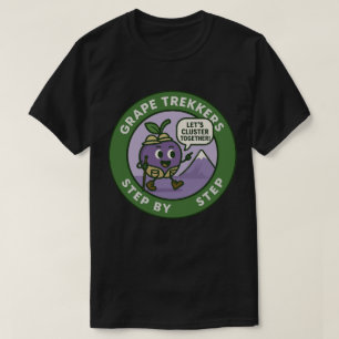 Speelse Druiven Wandelaar Trail Vriendschap T-shirt
