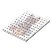 Speelse Duitse Herder Puppy met bloemen Notitieblok (Linkerzijde)