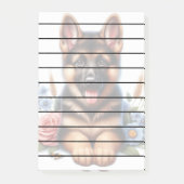 Speelse Duitse Herderspuppy met Bloemen Post-it® Notes (Voorkant)