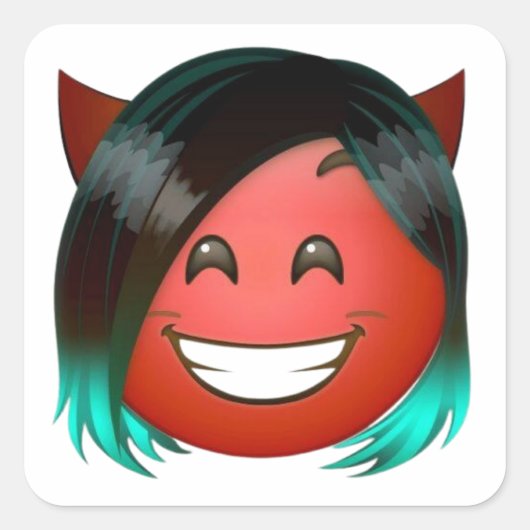 : Speelse Duivel Emoji Sticker (Voorkant)
