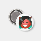 : Speelse Duivel Emoji Sticker Magneet (Voorkant / Achterkant)