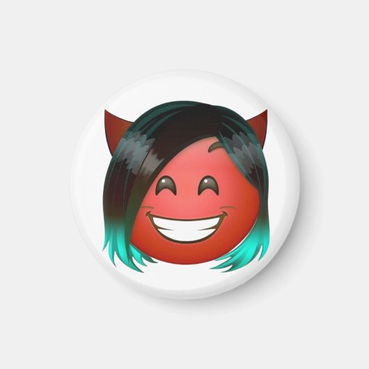 : Speelse Duivel Emoji Sticker Magneet (Voorkant)