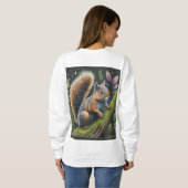 Speelse eekhoorn in actie trui (Achterkant volledig)