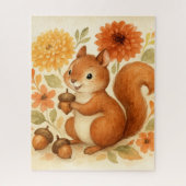 Speelse eekhoorn in de herfst legpuzzel (Verticaal)