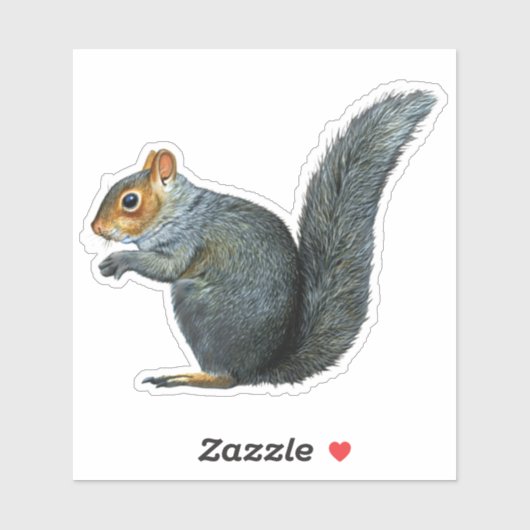 Speelse Eekhoorn Vinyl Sticker (Vel)