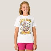 Speelse Eend Stip Dag Kinder T-Shirt – Speels Polk (Voorkant volledig)