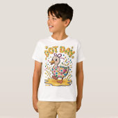 Speelse Eend Stip Dag Kinder T-Shirt – Speelse Pol (Voorkant volledig)