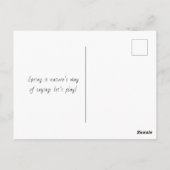 Speelse eendjes tussen narcissen briefkaart (Achterkant)