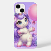 Speelse Eenhoorn met een ballon Case-Mate iPhone Case (Achterkant)
