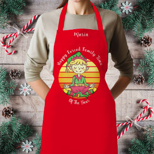 Speelse Elf Gedwongen Family Time Holiday Design Schort