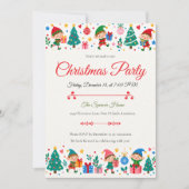 Speelse Elf Kerstfeest Kaart (Voorkant)