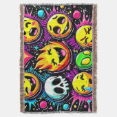 Speelse emoji-explosie deken (Voorkant Verticaal)