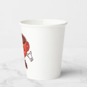 Speelse en Grappige Cartoon Koffiekopje Papieren Bekers (Links)