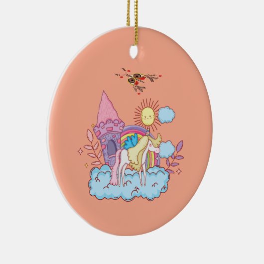 Speelse en grillige kunst Design Keramisch Ornament (Rechts)