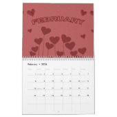 Speelse en kleurrijke, eenvoudige vrolijke schatti kalender (Feb 2026)