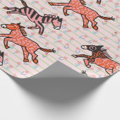 Speelse en speelse gestileerde zebra's cadeaupapier (Hoek)