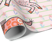 Speelse en speelse gestileerde zebra's cadeaupapier (Rol Hoek)