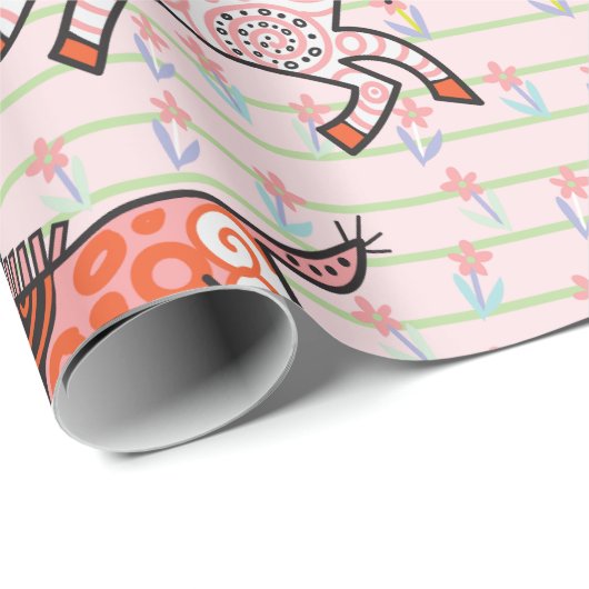 Speelse en speelse gestileerde zebra's cadeaupapier (Rol Hoek)