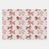 Speelse en speelse gestileerde zebra's inpakpapier vel (Voorkant 3)