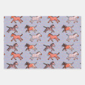 Speelse en speelse gestileerde zebra's inpakpapier vel (Voorkant)