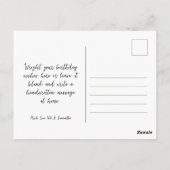 Speelse envelop en bel bloemen Gefeliciteerd met j Briefkaart (Achterkant)