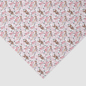 Speelse Ezel Kerst Tissue Papier (Detail)
