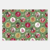 Speelse Familie Fotocollage Kerstmis Inpakpapier Vel (Voorkant 2)