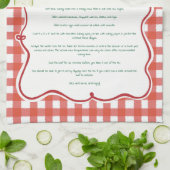 Speelse familierecept rode gingham theedoek (Gevouwen)