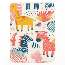 Speelse fantasiedieren op wit