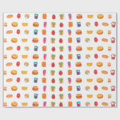 Speelse fast food verrukking cadeaupapier (Vlak)