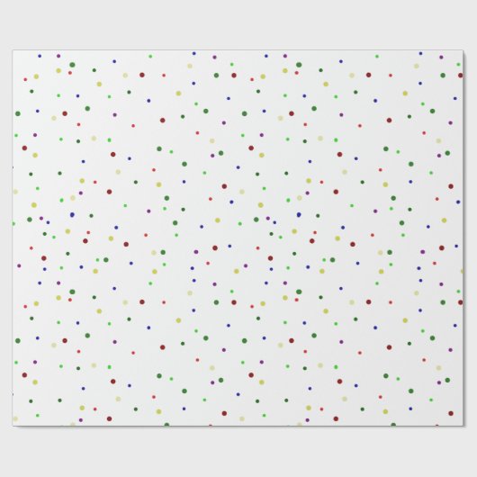 Speelse feestelijke levendige veelkleurige Stippen Cadeaupapier (Vlak)