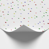Speelse feestelijke levendige veelkleurige Stippen Cadeaupapier (Hoek)