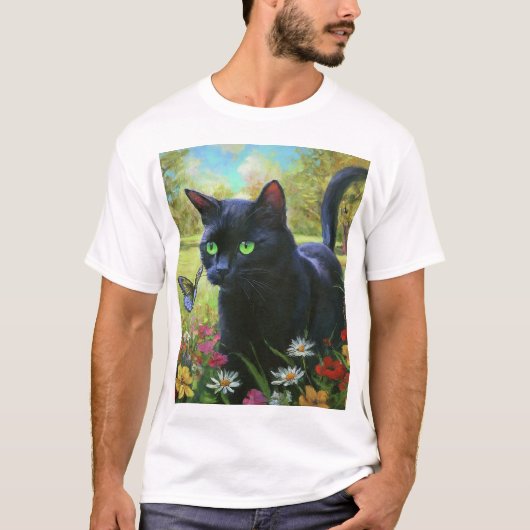 "Speelse Feline Frolics in het Park" T-shirt (Voorkant)