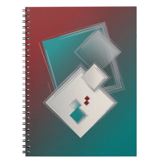 Speelse Fibonacci-vierkanten Notitieboek (Voorkant)