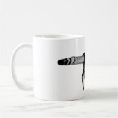 Speelse flip in zwart en wit koffiemok (Links)