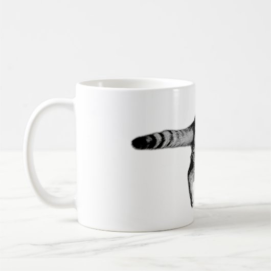 Speelse flip in zwart en wit koffiemok (Links)