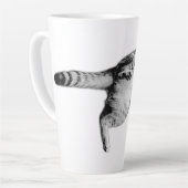 Speelse flip in zwart en wit latte mok (Linkerhoek)