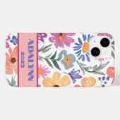 Speelse Floral Chic Valentijns Tieners Cadeaus Case-Mate iPhone Case (Achterkant (horizontaal))