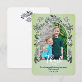 Speelse foto-boog bloemen Kerstmis Bedankkaart (Voorkant / Achterkant)