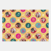 Speelse Fotocollage Kerstmis Heldere kleuren Inpakpapier Vel (Voorkant 3)