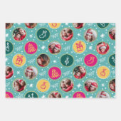 Speelse Fotocollage Kerstmis Heldere kleuren Inpakpapier Vel (Voorkant 2)