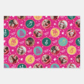 Speelse Fotocollage Kerstmis Heldere kleuren Inpakpapier Vel (Voorkant)