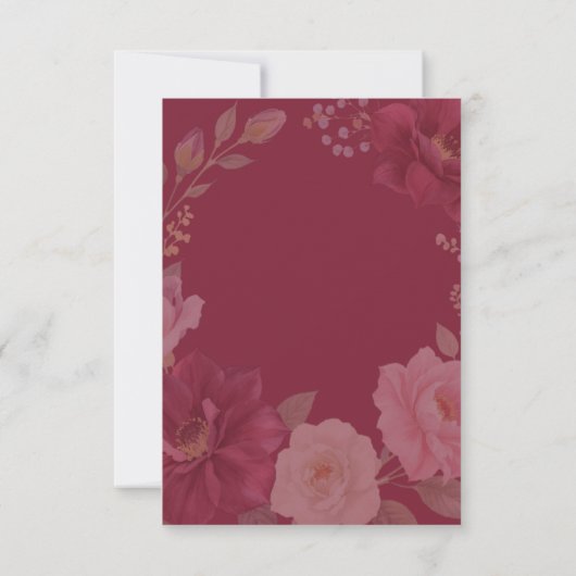 Speelse Fox Herfst Bloemen Bedankkaart (Achterkant)